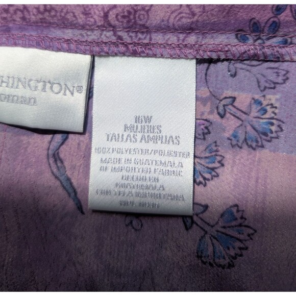 Worthington Woman Maxi Skirt Floral Leaf Side Slits Bohemian Size 16W - Picture 11 of 12